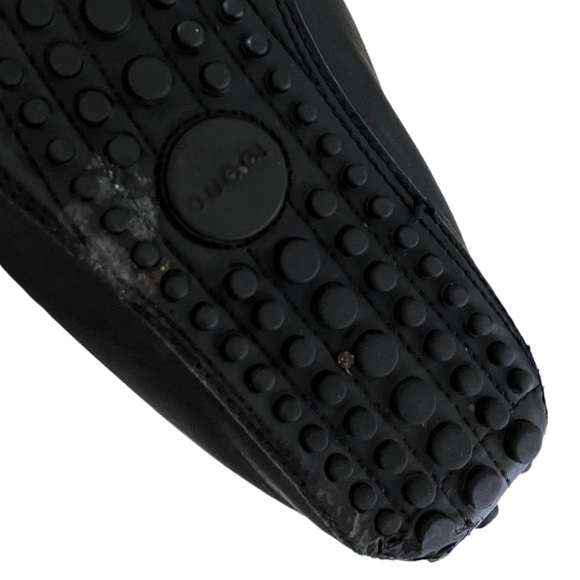 Gucci Black Leather Horsebit Driver Web Loafers Shoes - Picture 8 of 8